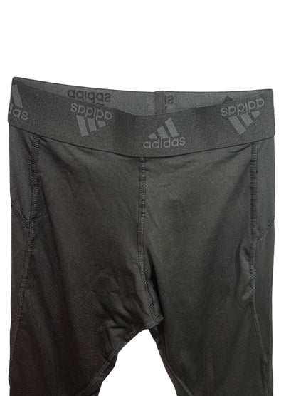 Small Adidas Mens New Black Training Tights 3/4 Length Tech Fit GM5034