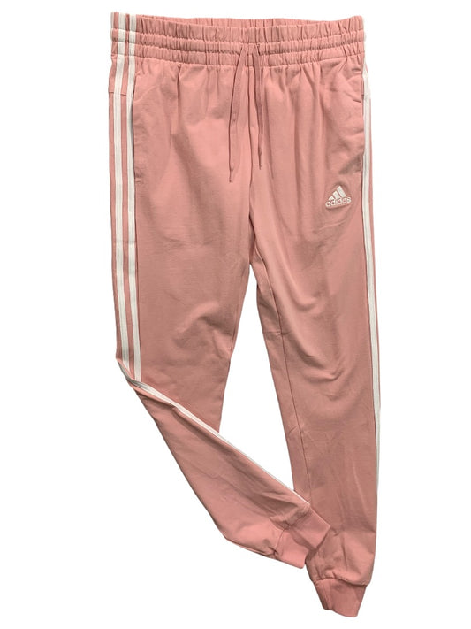 Small Adidas Womens New Jersey Knit Jogger Pants Wonder Mauve Pink HD4272