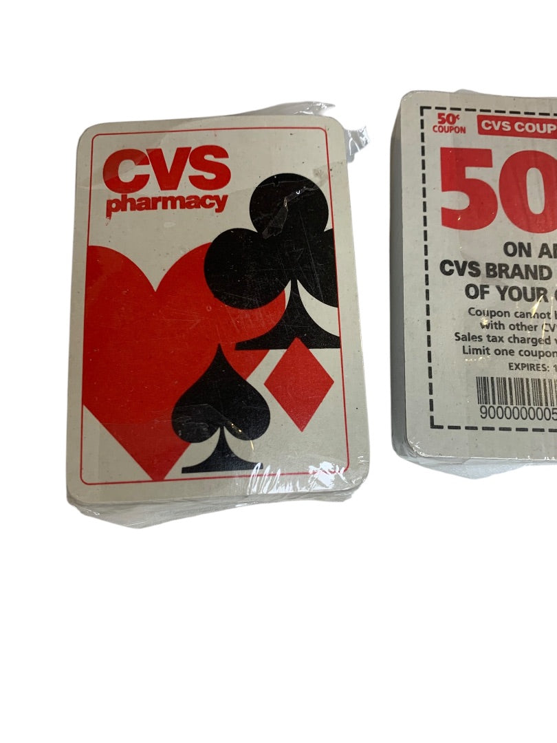 1990s Vintage Sealed CVS Playing Cards Set of 2