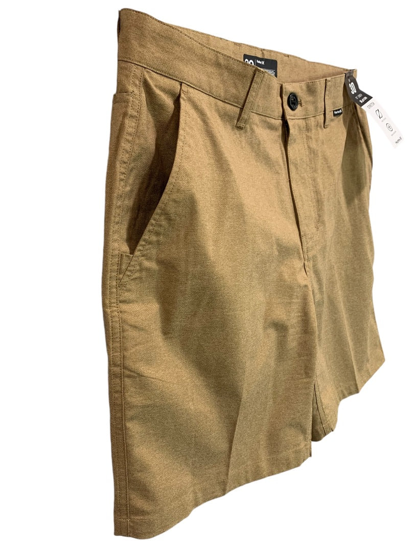 Size 30 Hurley Mens New Dri Vapor Chino Brown 19" Shorts