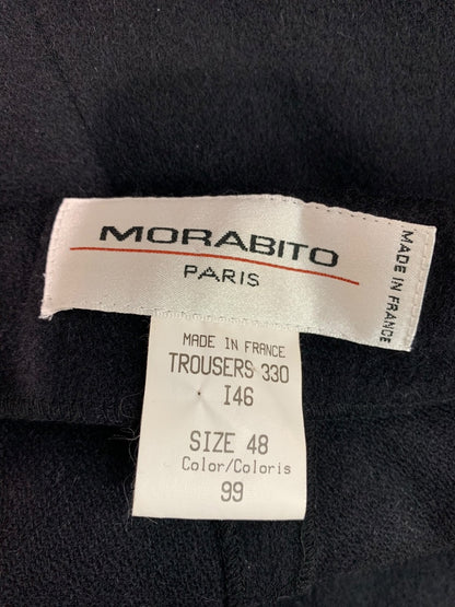 Size 46 (US 14) Morabito Paris Womens Wool Angora Blend Black Pants
