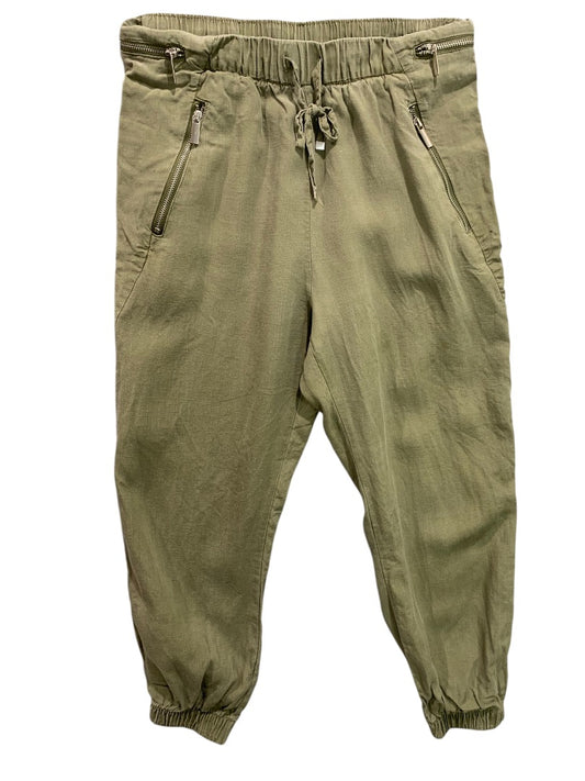 Small Dex Womens Army Green Lightweight Jogger Style Pants