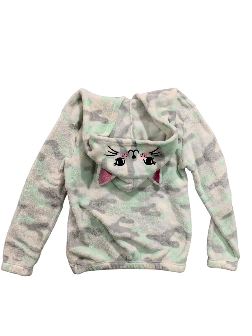 Medium (10/12) Star Ride Girls Pullover Hoodie Kitty Cat Camo Fleece Soft