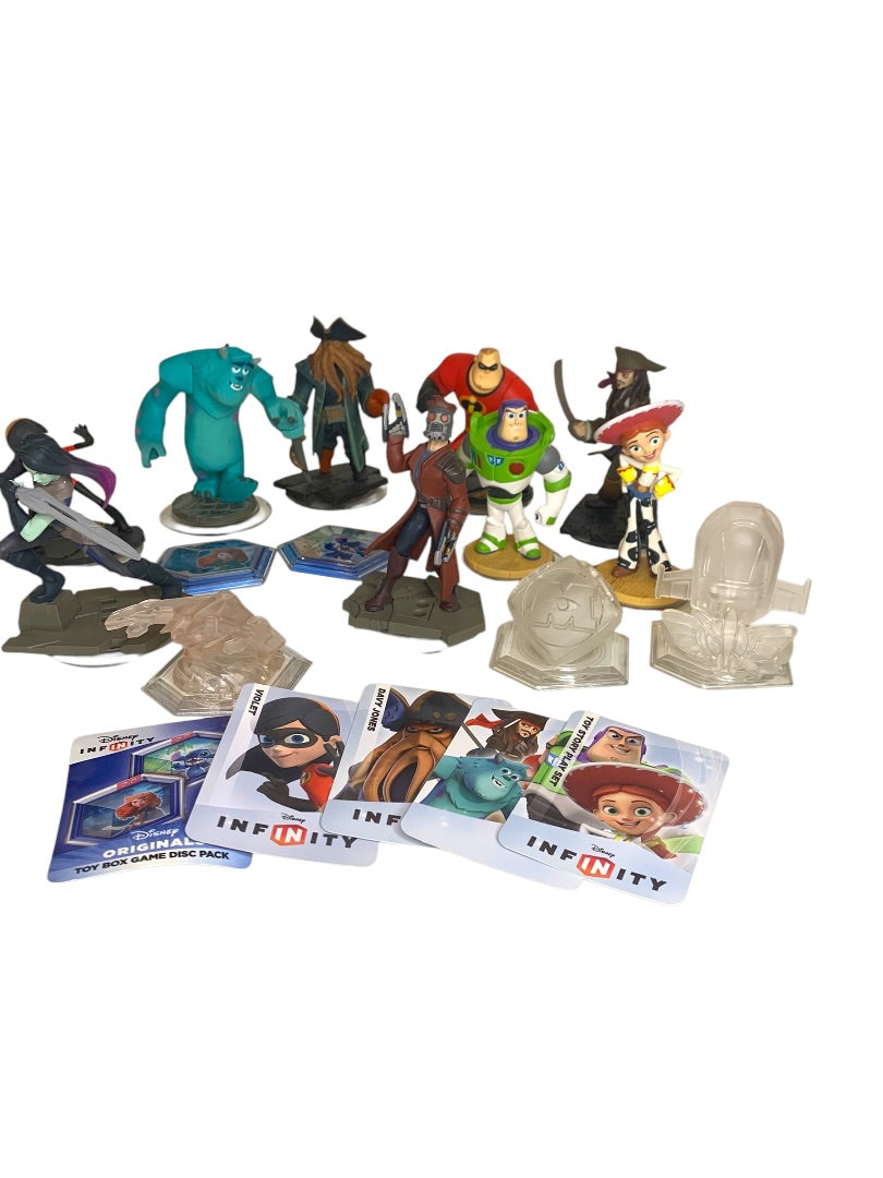 Lot of 10 Disney Pixar Infinity Figurines with 2 Game Discs