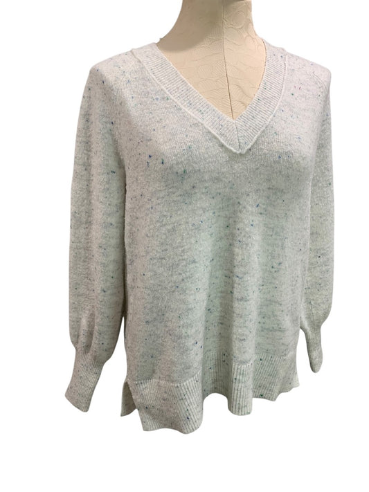 Medium LOFT Womens Speckled V-Neck Pullover Sweater