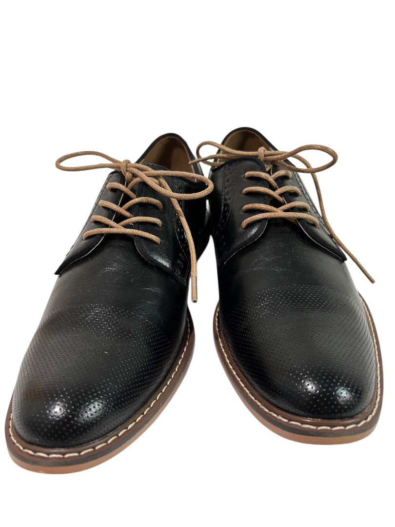 Size 10 Steve Madden Mens Black Oxford Bobby Shoe Lace Up