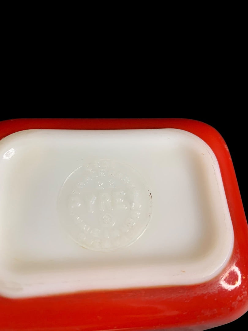 Vintage Pyrex 501 Refrigerator Dish Red No Lid USA 1950s