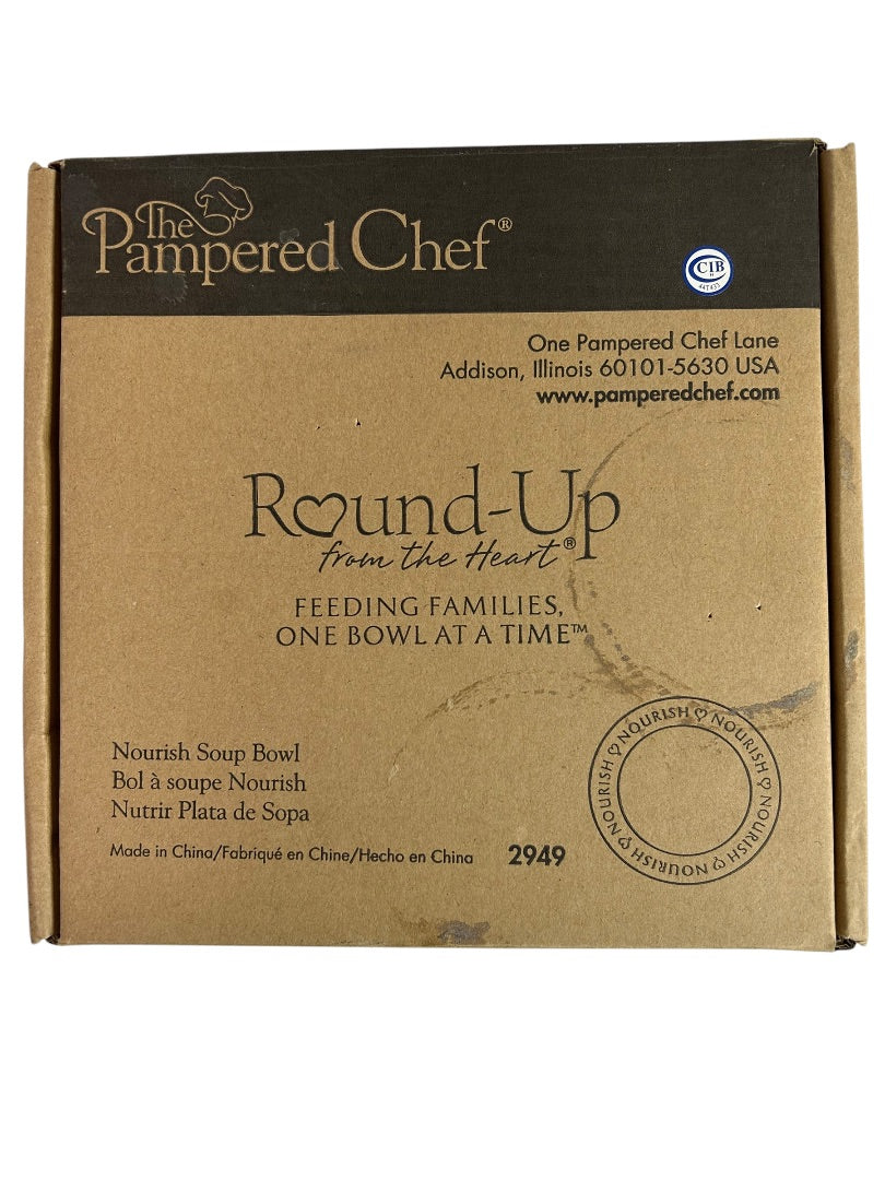 Pampered Chef 2014 Nourish Soup Bowl 2949 in Box 8.5 Inch