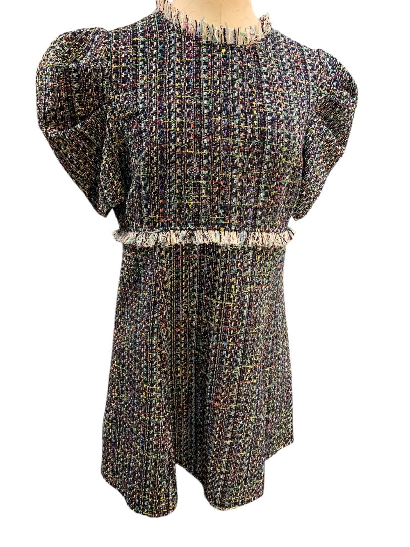 Large Fate Amelia Tweed Dress A-Line New Tulips