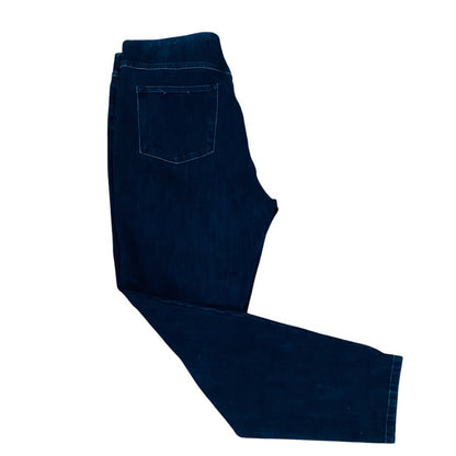 Large Soft Surroundings Womens Dark Wash Jeans Jeggings Stretch Denim Elastic Waist