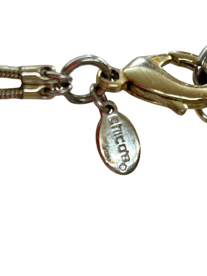 Chicos 2 Strand Brushed Goldtone Dual Strand Sparkly Long Strand String Lobster Clasp