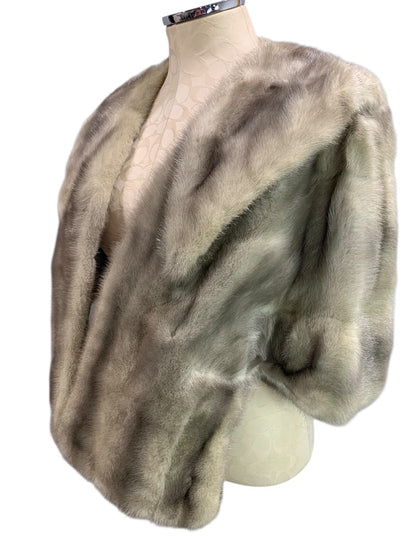 1950s Mink Shawl Stole Womens Seidel Furrier Philadelphia Collared
