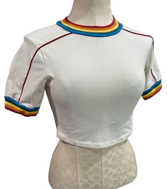 Medium Urban Outfitters Womens Retro Fitted Crop Top Out from Under