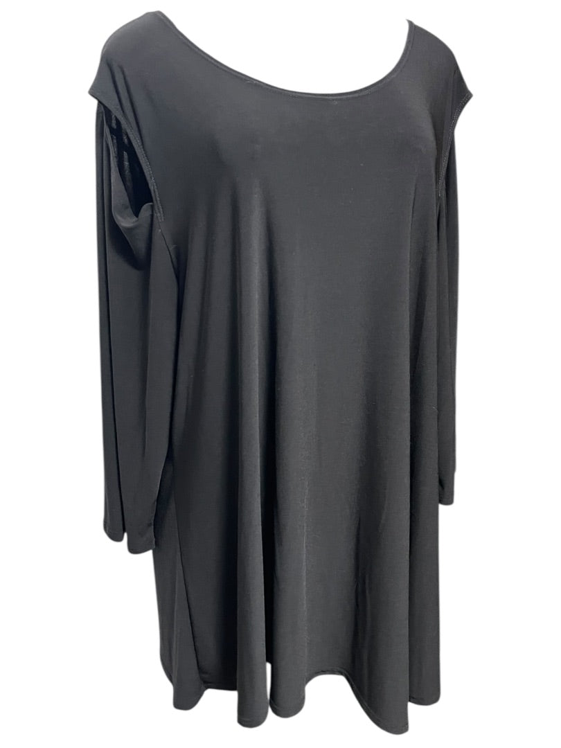 1XL Come N See Cold Shoulder Black Pullover Top Shirt Womens