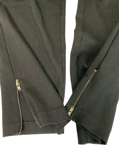 2X Talbots Woman Black Ponte Knit Pants Zipper Ankle Leggings