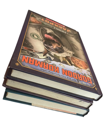 Lot of 3 Gordon Korman Showoff Jackpot Zoobreak Scholastic Hardback