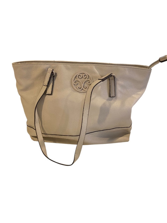 Enzo Angiolini Tote Shoulderbag Vegan Leather Beige Pebbled