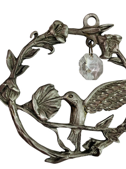Spoontiques Pewter Ornament Suncatcher Prism Hummingbird 3" #2354