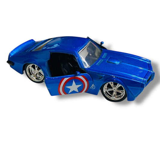 Jada Marvel 1:32 1972 Pontiac Firebird Captain America Die-Cast Car Toy