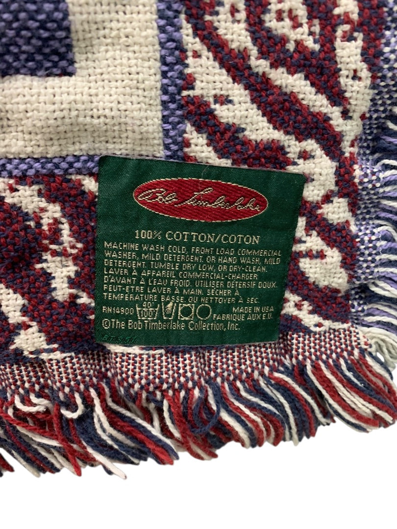Vintage Woven Throw Blanket Bob Timberlake Winter 66" x 50"