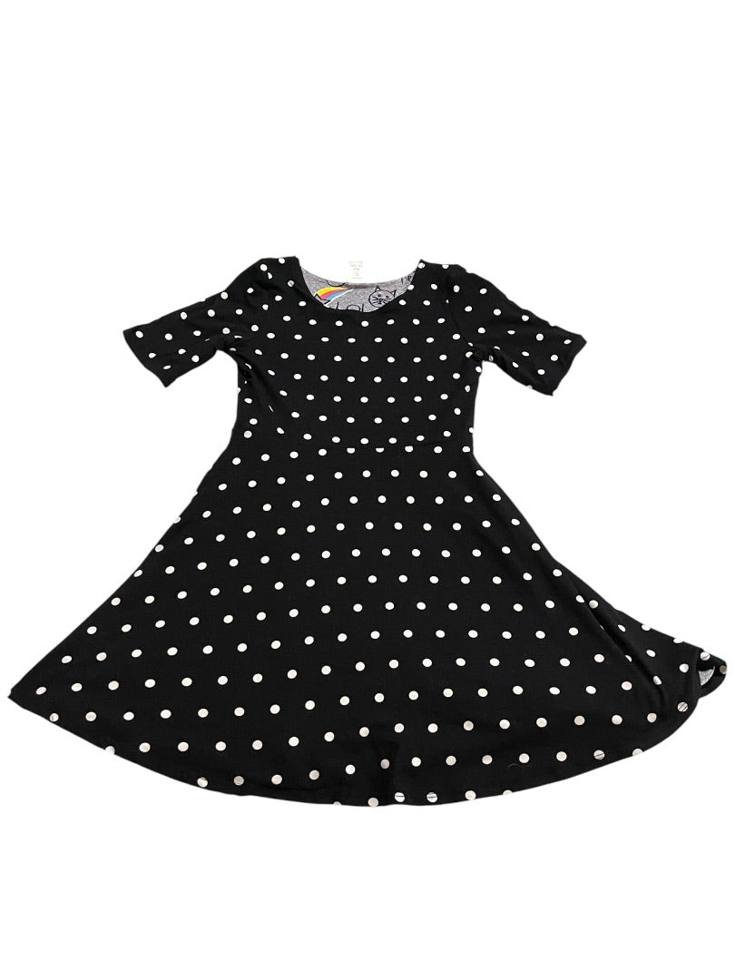 Size 8 Emily West Girls Reversible Tshirt Dress Polka Dot Graphic