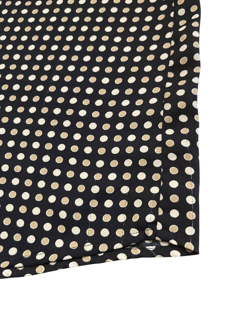 Size 16 Jones New York Womens Button Up Polka Dot Sleeveless Blouse Shirt