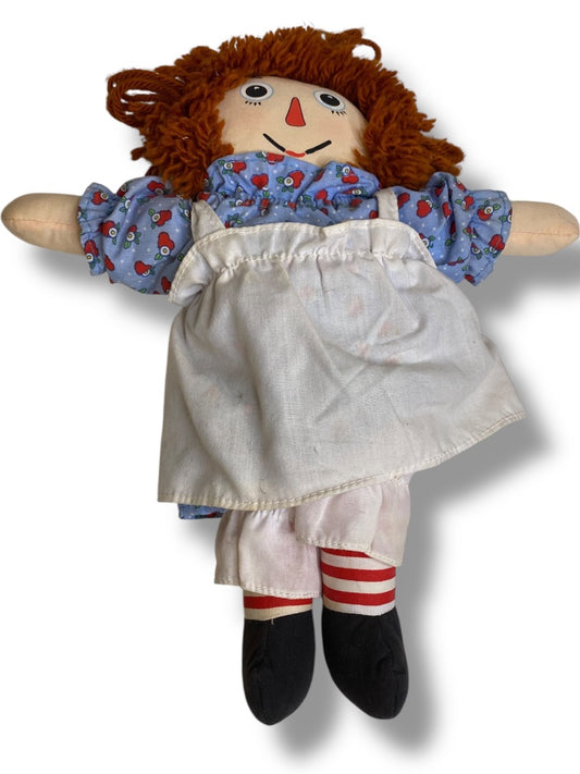 2000 Raggedy Ann Rag Doll Hasbro 11" Apple Dress