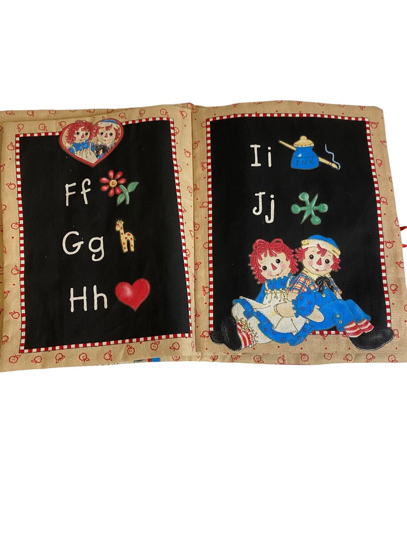 Vintage Raggedy Ann & Andy's Soft ABC Book Alphabet