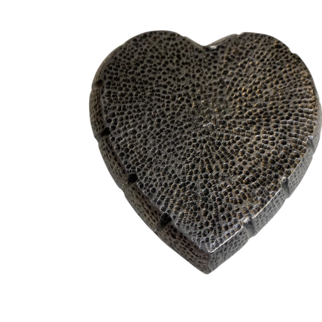 Pewter Heart Shaped Trinket Dish 1982 Metzke 4"