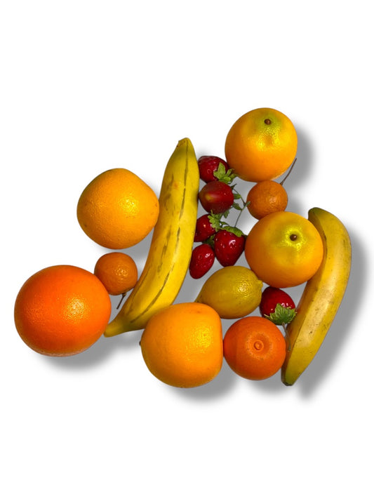 Lot of 18 Vintage Pieces of Fake Fruit Orange Lemon Banana Strawberry