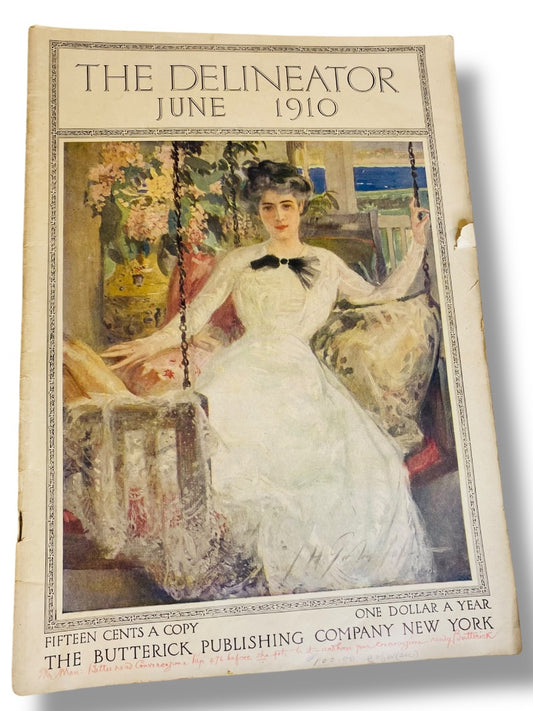 Antique The Delineator Magazine June 1910 Butterick Publishing