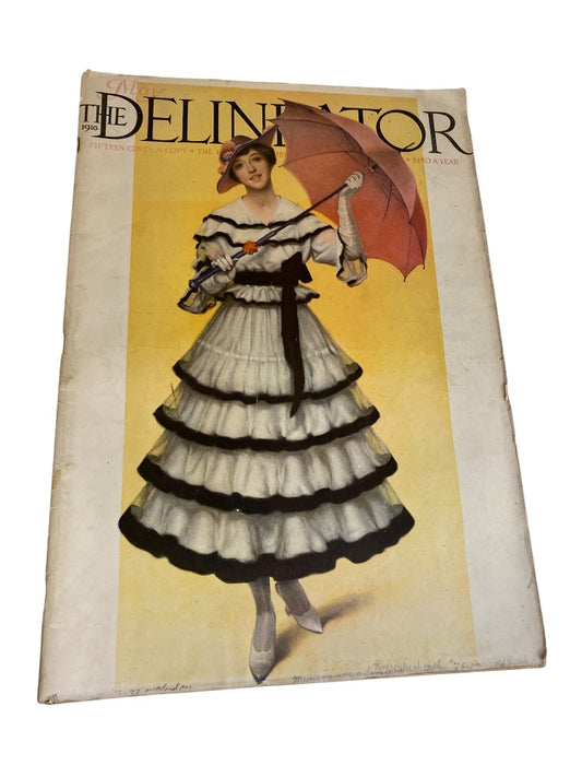 Antique The Delineator Magazine June 1916 Butterick Publishing