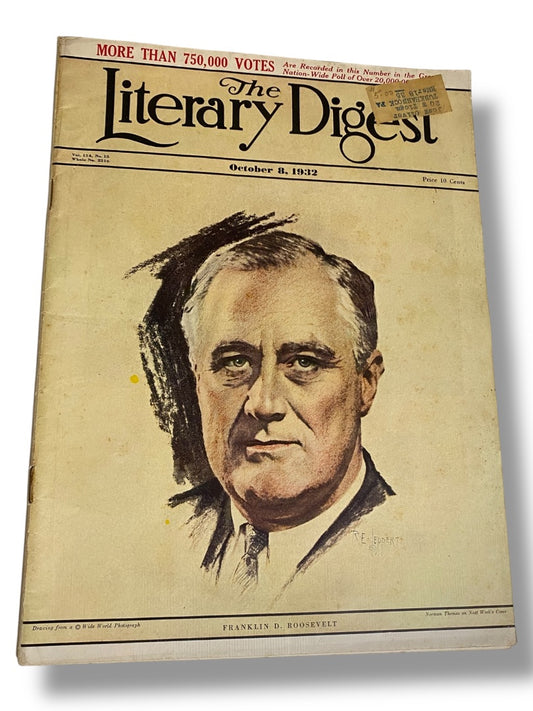 The Literary Digest October 8 1932 Magazine Franklin D Roosevelt