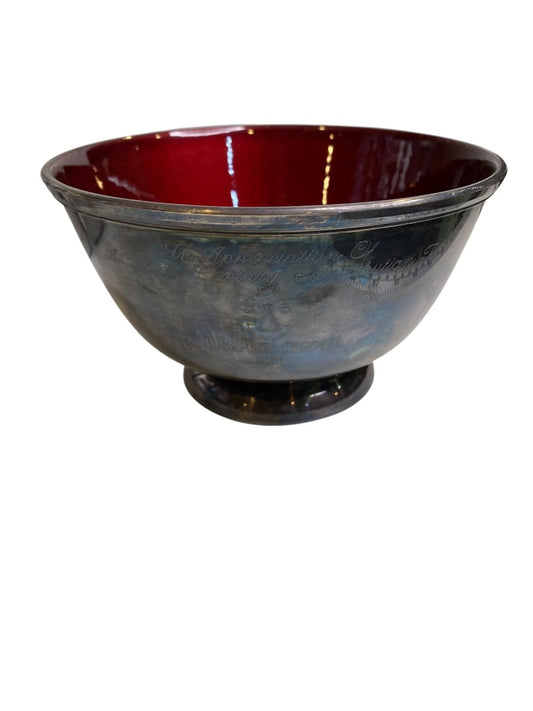 Towle Presentation Bowl Silverplate Over Copper 1973 Schering Joseph J Ingolia 6"