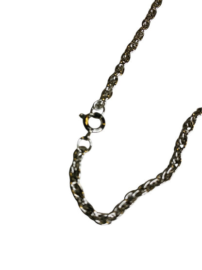 Pewter Pendant Delaware Jaycees on Silvertone Chain 18"