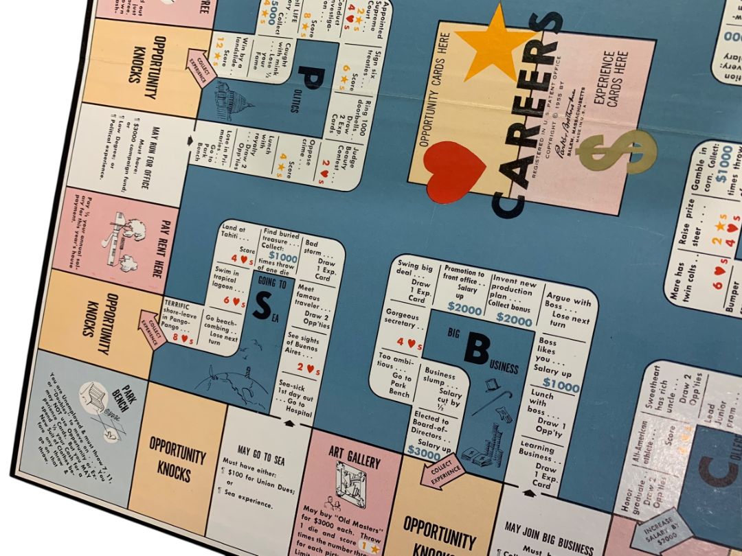 Vintage Careers Parker Brothers Board Game of Optional Goals