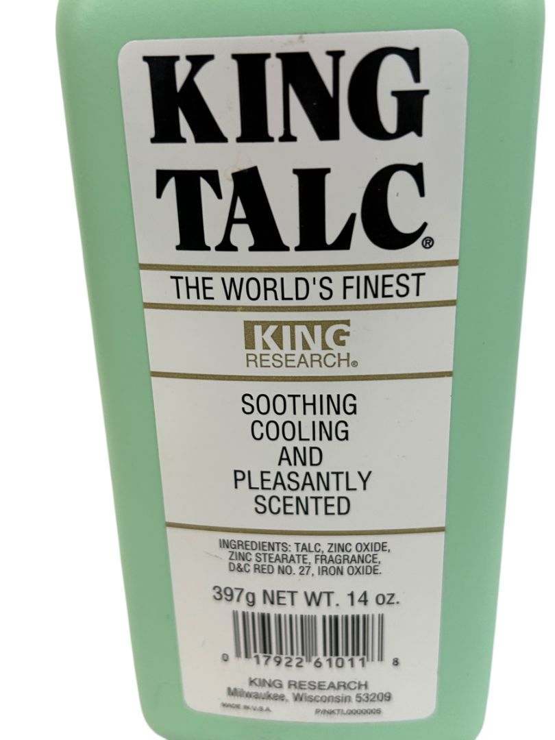 King Talc 14oz Soothing Cooling Pleasant Scent New USA