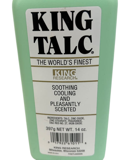 King Talc 14oz Soothing Cooling Pleasant Scent New USA