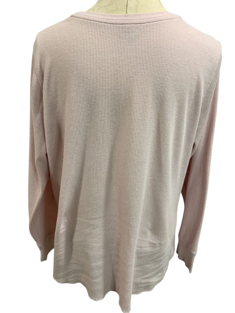 Size 2X Old Navy Womens Light Pink Thermal Shirt Long Sleeve