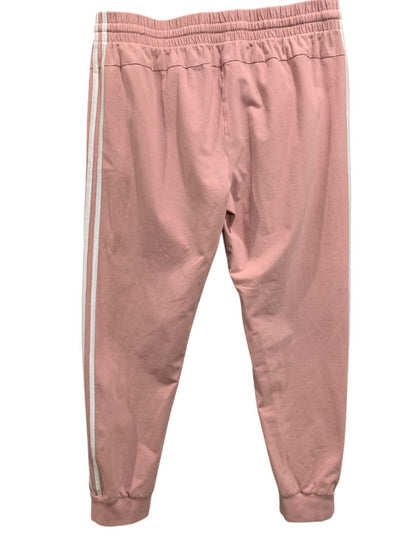 Size XL Adidas Womens Jogger Pants Pockets Pink 3 Stripe