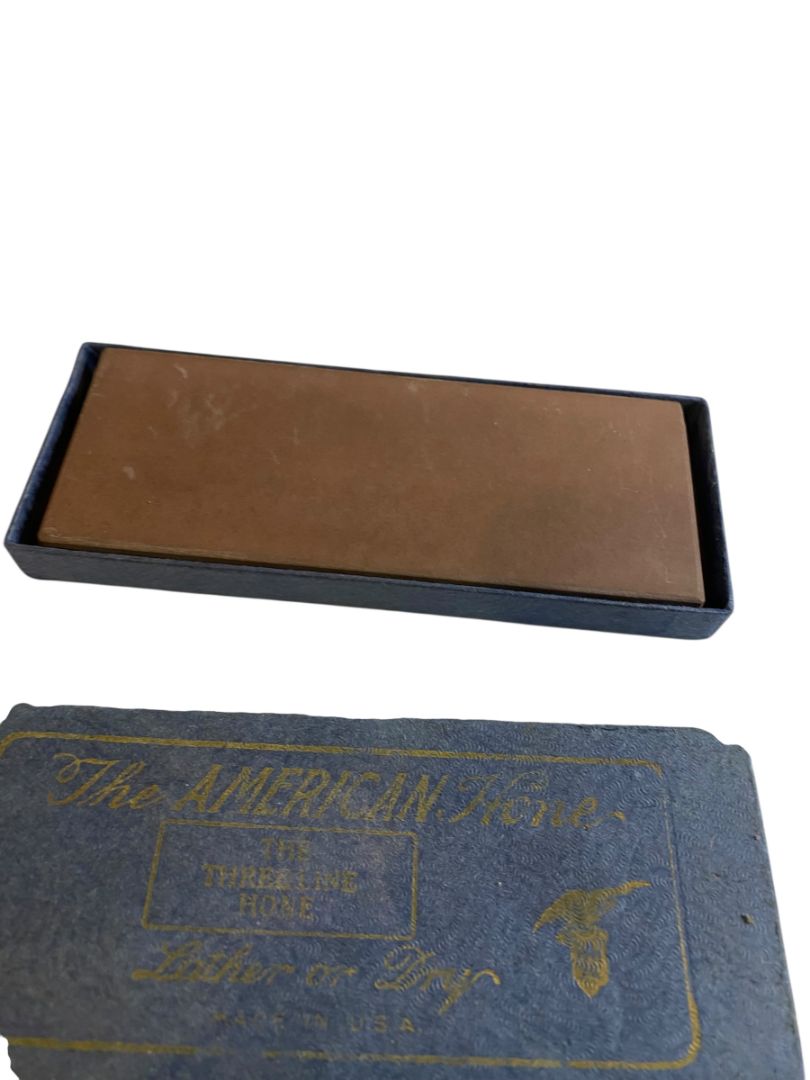 Vintage The American Hone Sharpening Stone The Three Line Hone USA Lather or Dry