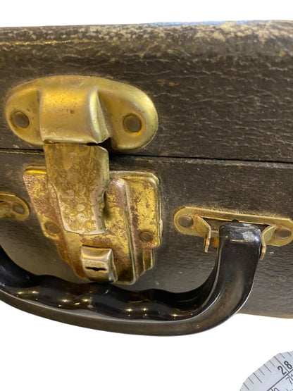 Vintage Wooden Suitcase Latches Distressed 13.5" x 10" x 5"