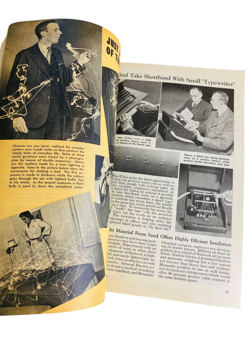 Popular Mechanics Magazine - May 1945 Skid Loader Aleutian WW2 Patrols