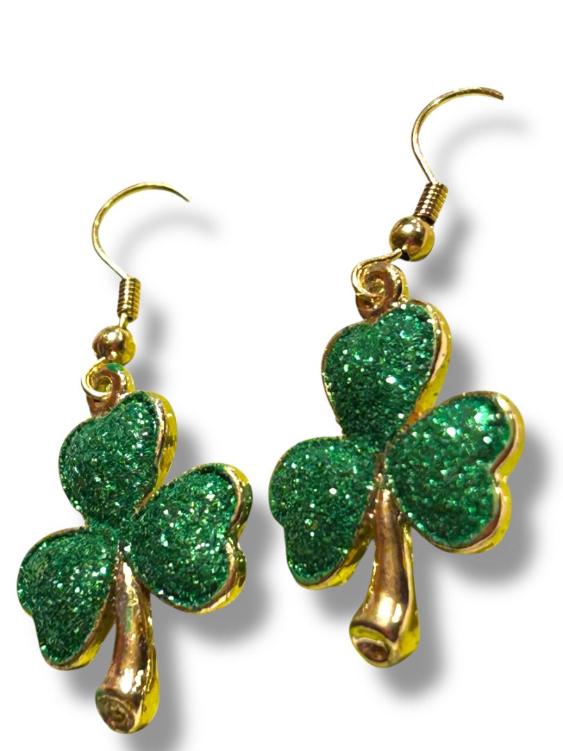 Silvertone Fishhook Pierced Earrings Floral Heart 2.5" Drop