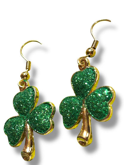 Silvertone Fishhook Pierced Earrings Floral Heart 2.5" Drop