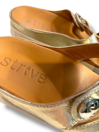 Size 8.5 Strive Womens Gold Womens Azore Sandals Comfort Walking