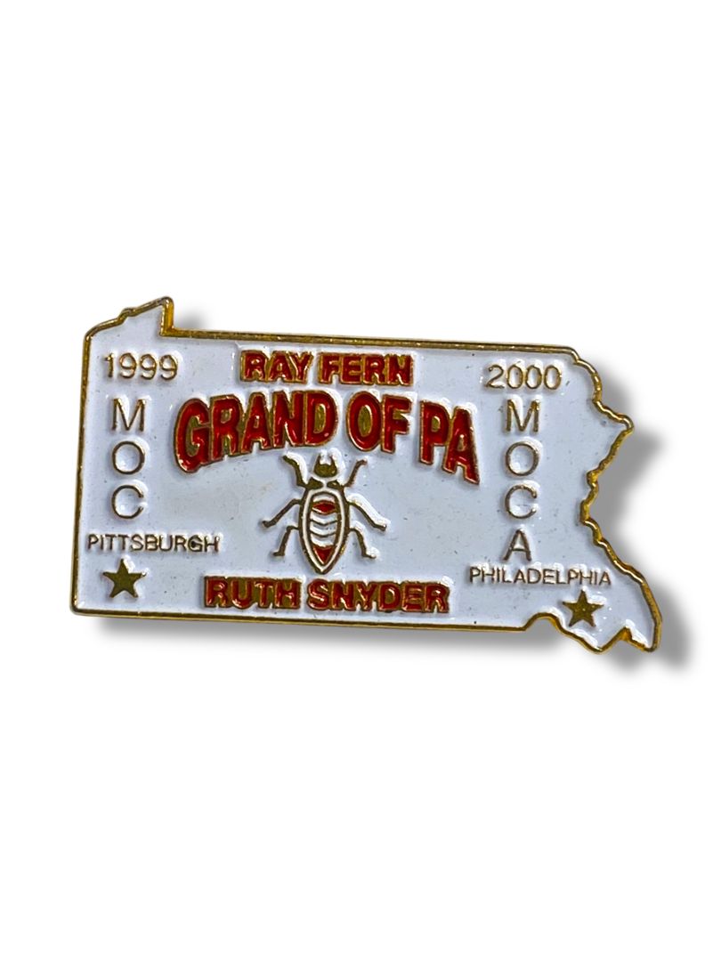 1999 Grand of PA Lapel Pin Ray Fern Ruth Snyder 1.25"