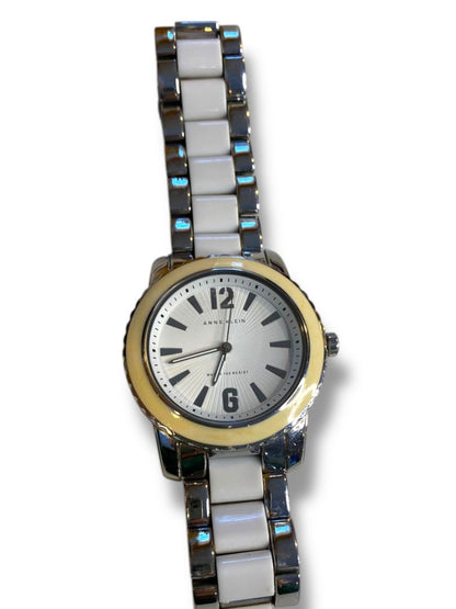 Anne Klein Women'sWhite Dial Stainless Steel Bracelet Watch 40mm AK1195