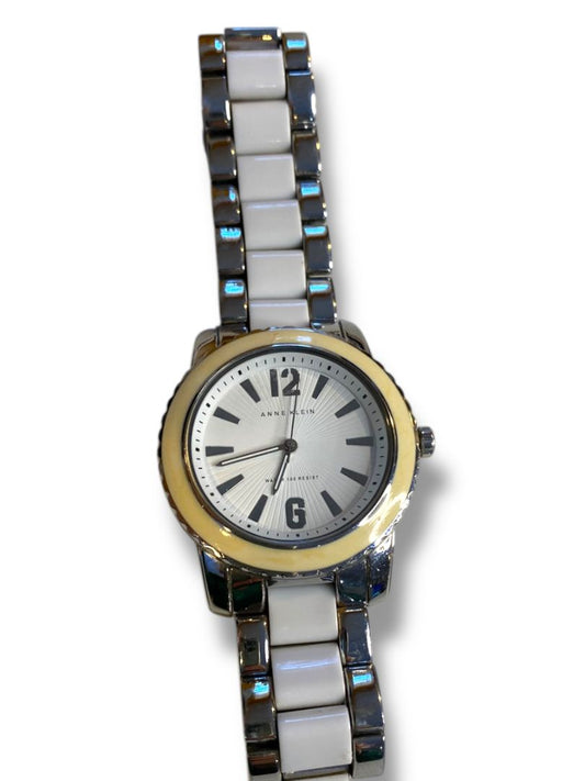 Anne Klein Women'sWhite Dial Stainless Steel Bracelet Watch 40mm AK1195