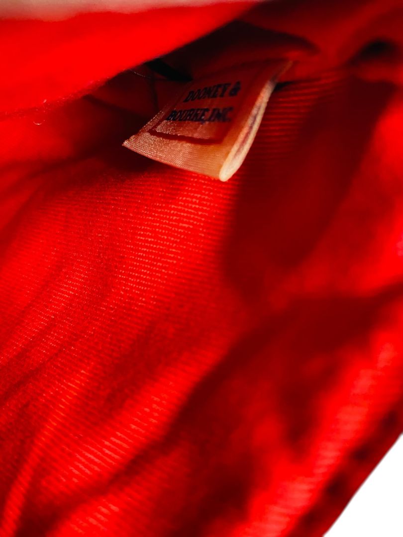 Vintage Dooney & Bourke Small Pouch Canvas Leather Light Lavender 6.5" x 4"